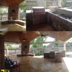 Patio Cover with outdoor Kitchen & Fireplace, Sienna Plantation
