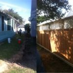 Cedar Privacy Fence with Lattice, Galveston